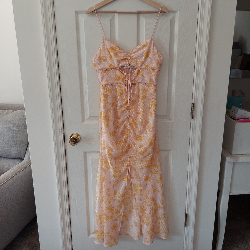 Significant Other SO Pineapple Palm Clip Dot Cutout Angelina Dress US Size 6